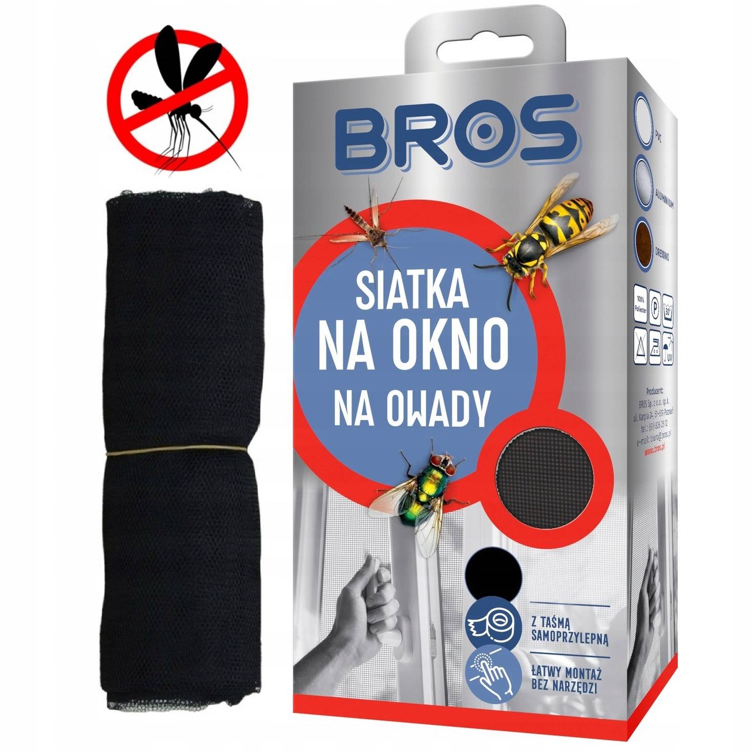 

Siatka Moskitiera Na Okno Na Komary Bros 150X180