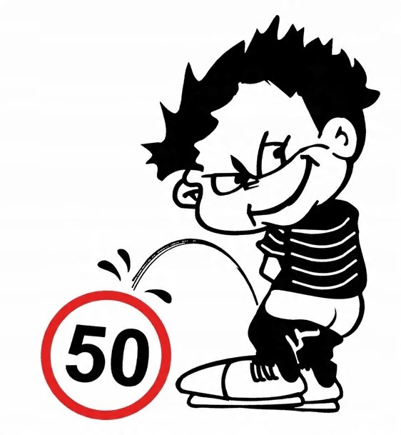 

Naklejka Uv Olewam Ograniczenie 50 km/h