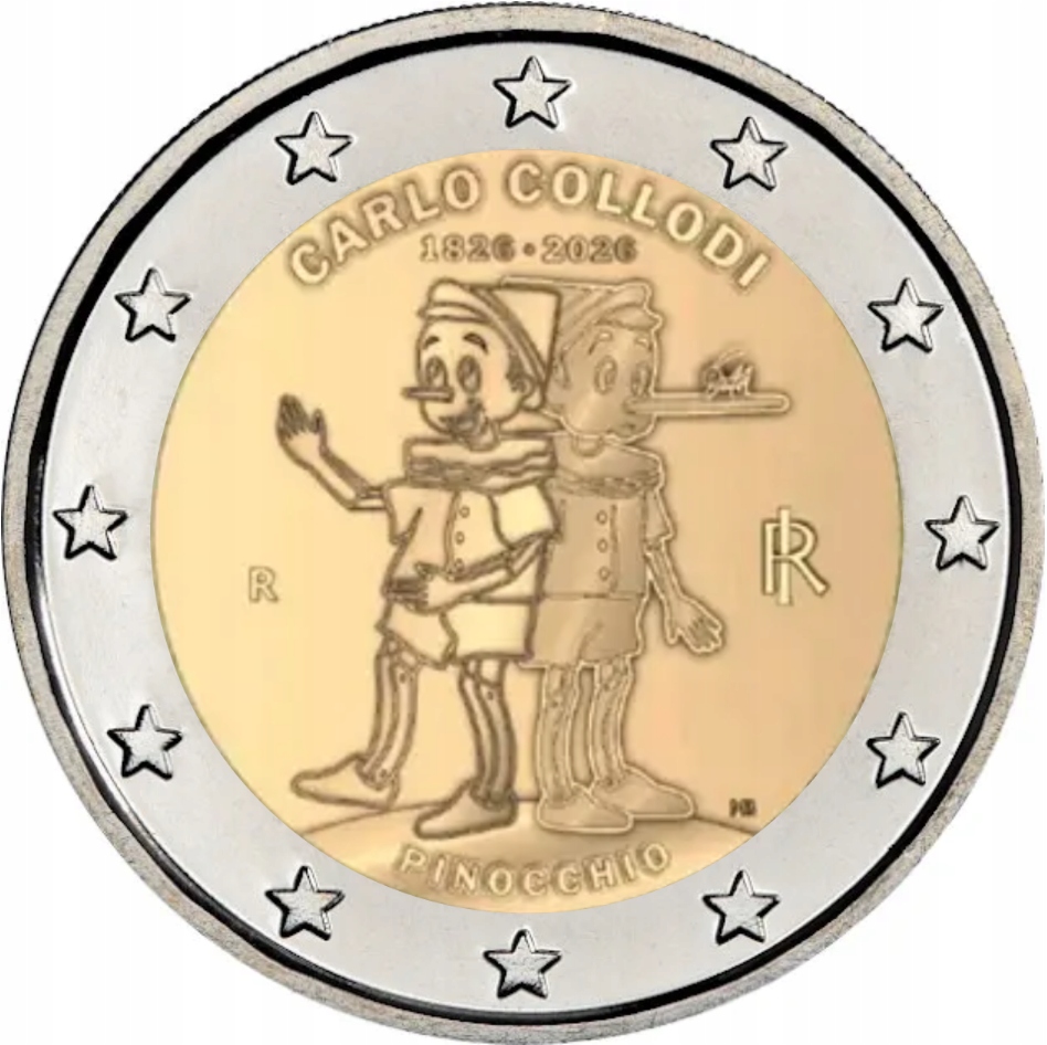 Włochy 2 euro 2026 - Pinokio