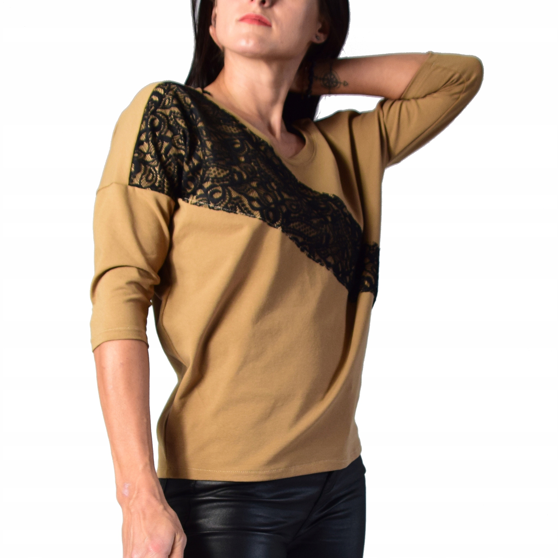 

XL/2XL bluzka nietoperz koronka _ singiel 1034