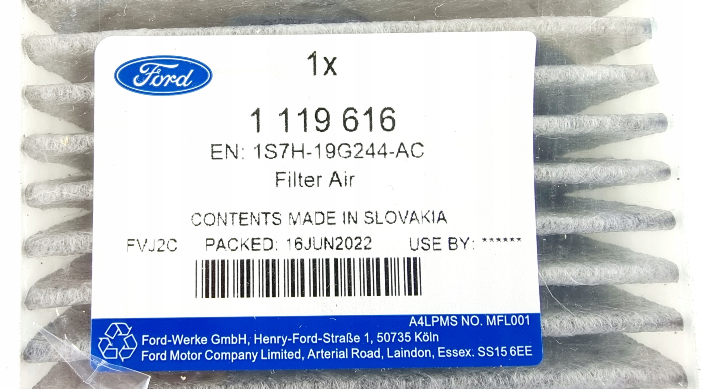 FILTR KABINOWY PRZECIWPYŁKOWY FORD MONDEO MK3 OE Producent części Ford OE