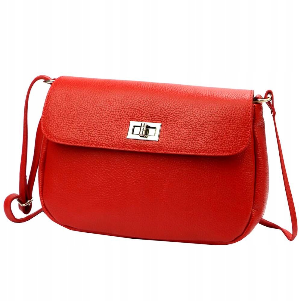 Kabelka Přes Rameno kabelka Luka 24-008 Dollaro červená kožená