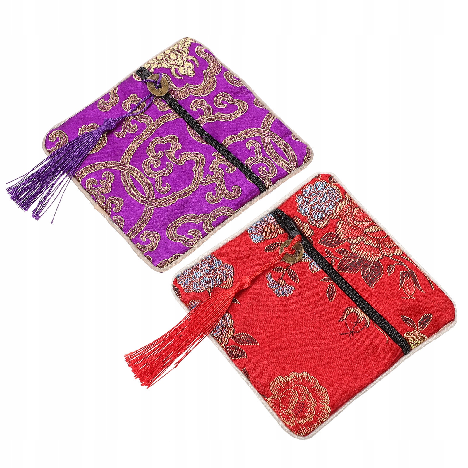 2 SZT. CZERWONE PUDEŁKA / ETUI DO PRZECHOWYWANIA PAZNOKCI GUZHENG