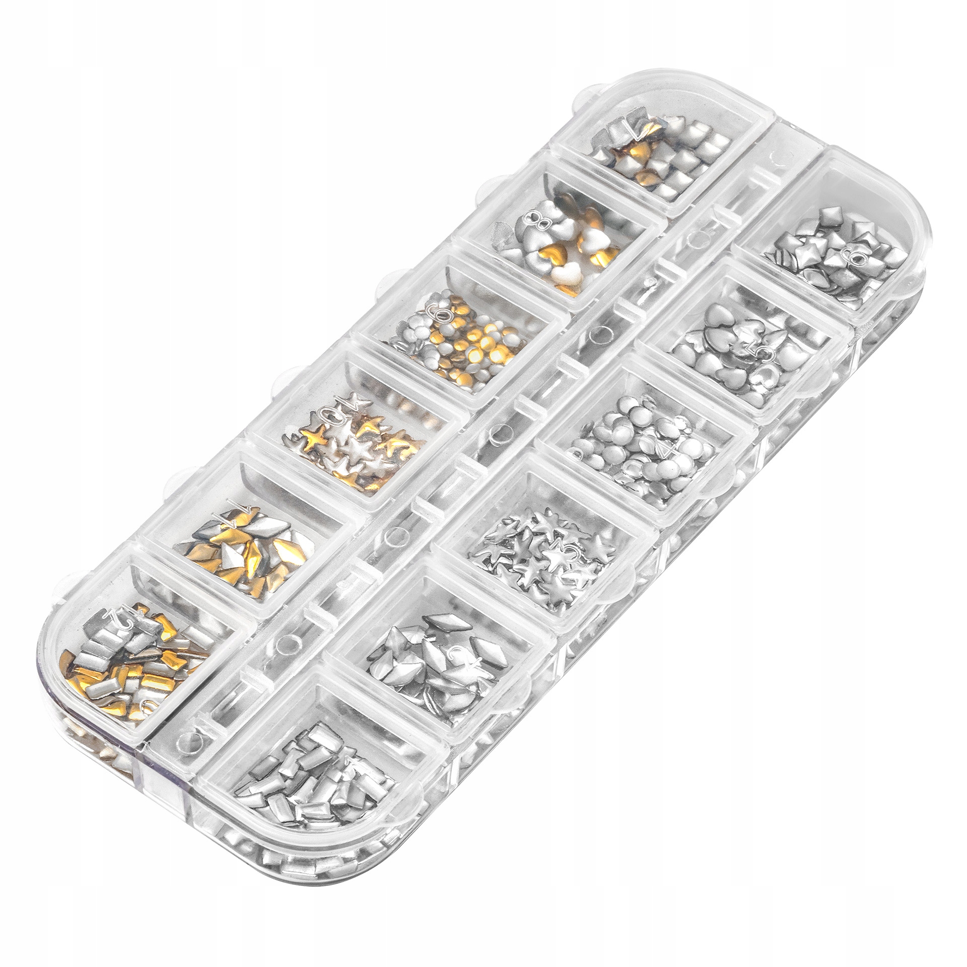 

Cyrkonie kryształki cekiny ozdoby do paznokci Box