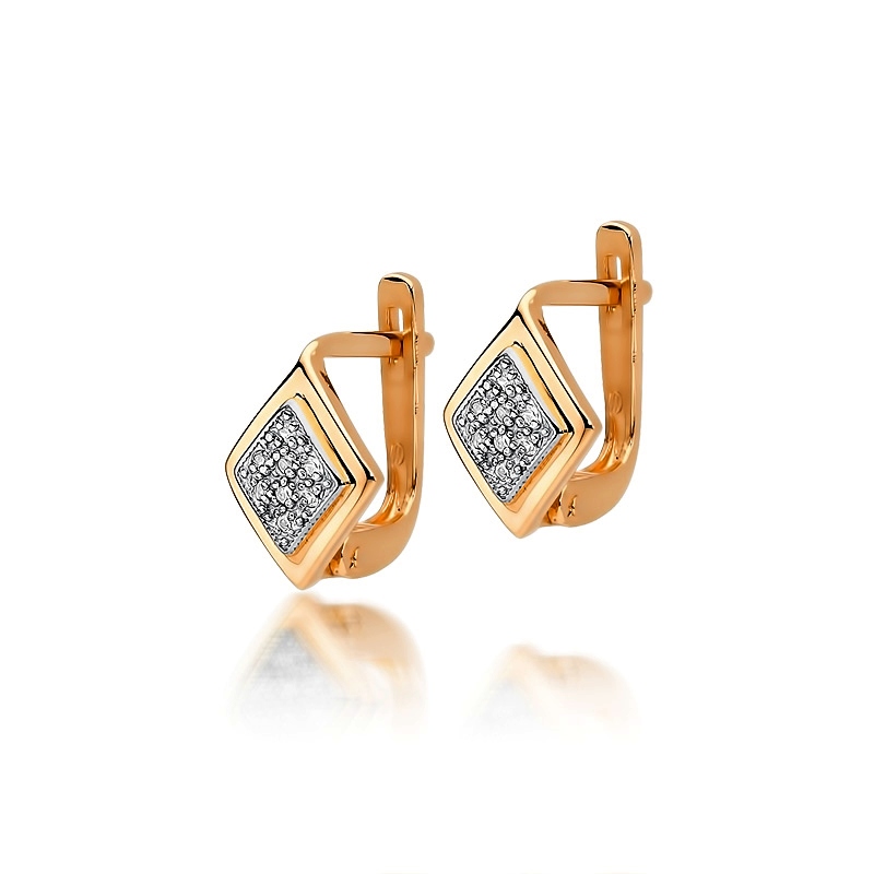 

Różowe złoto kolczyki z brylantami 0,08 ct sklep