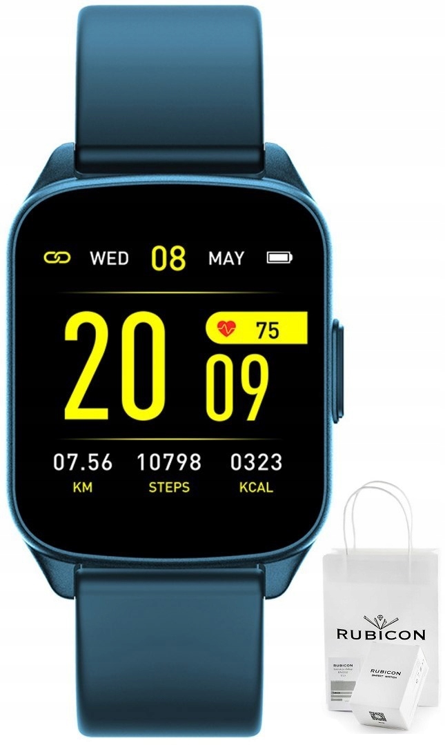 

Zegarek Męski Smartwatch Rubicon Ciśnienie Sms Fb