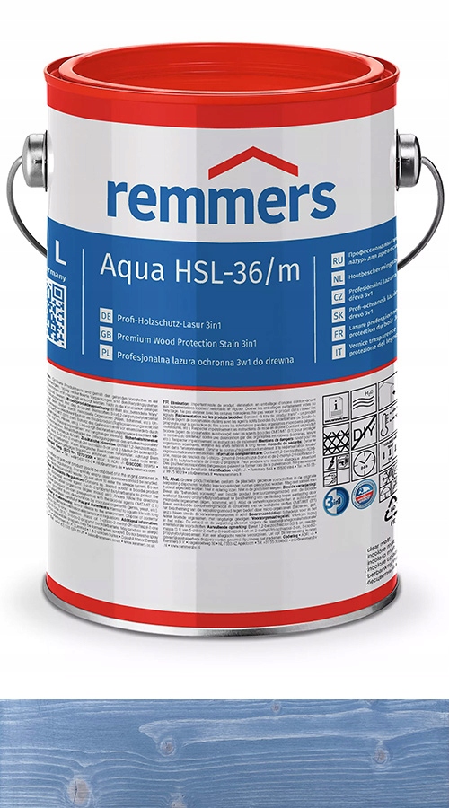 Remmers HSL-36/m Lazura na vodní dřevo 5L Ocelová