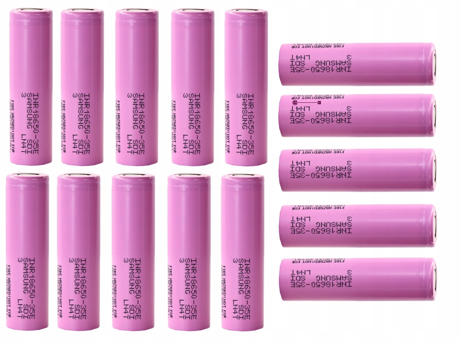 15x Samsung 3500mAh 18650 3,8V 35E Originální Nabíjecí Baterie Nové 1 5 Kusů