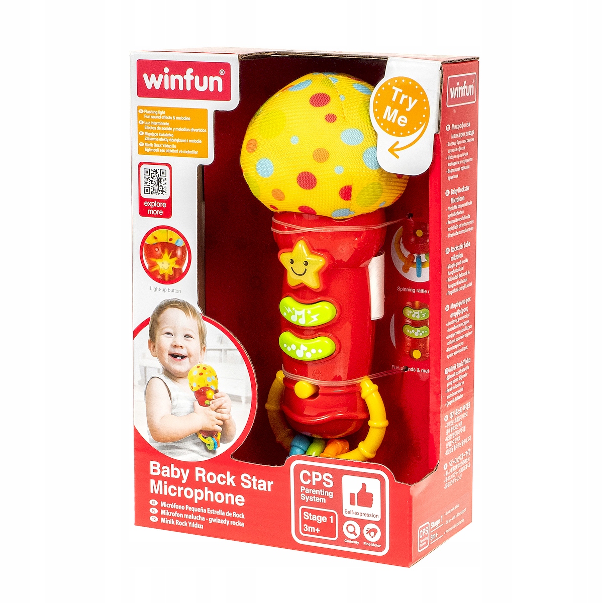 Gyerek mikrofon Csörgő Puha Hangok Játék Smily Play