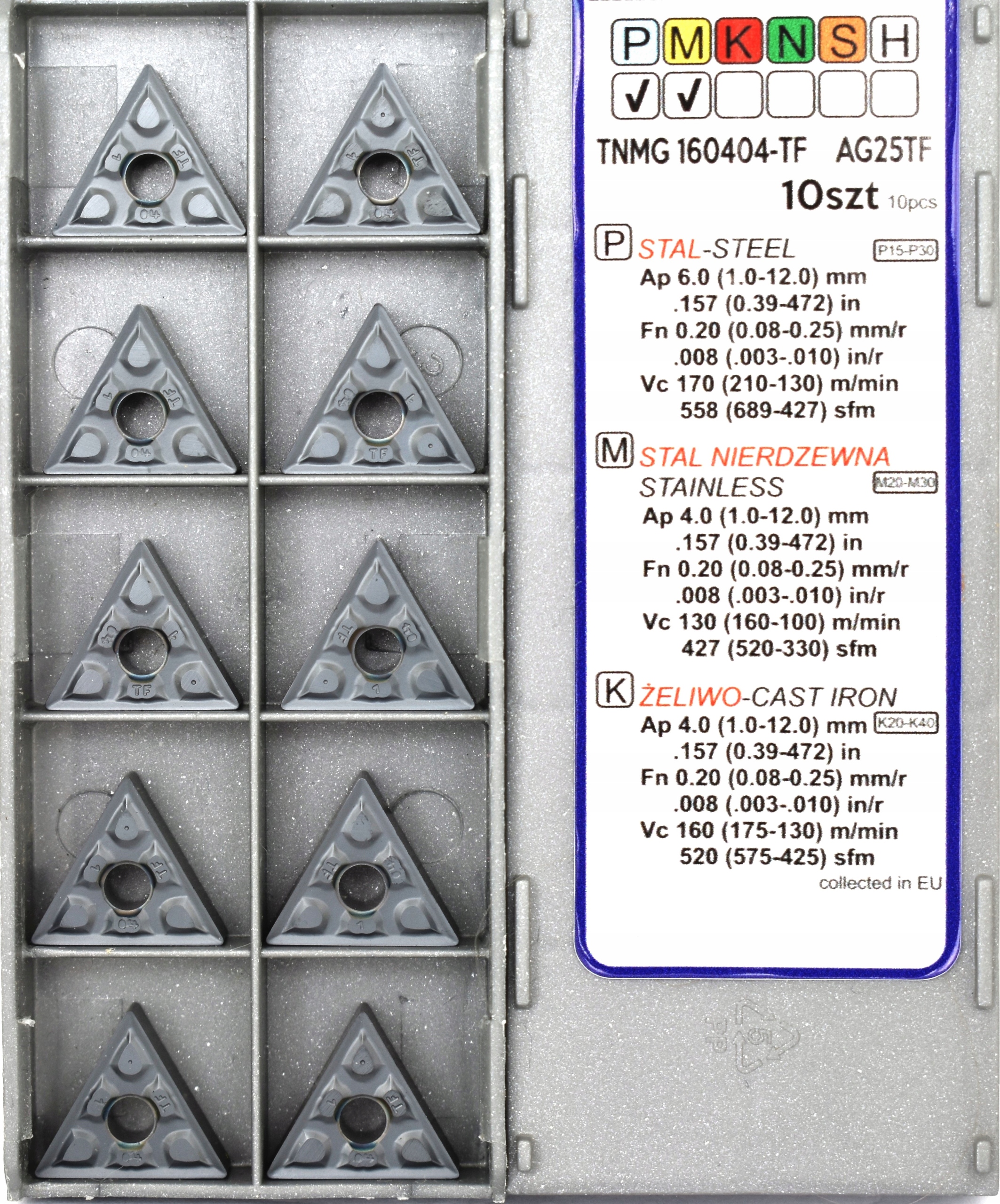 PŁYTKA WIELOOSTRZOWA TNMG 160404-TF AG25TF Marka inny