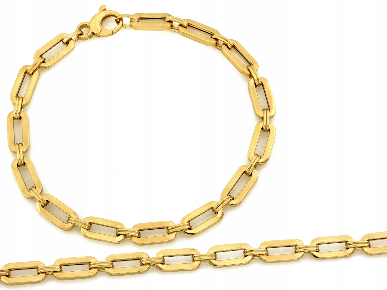 Zlatý náramek 585 velké články 19 Cm bez kamenů na Valentýna 4,64 g