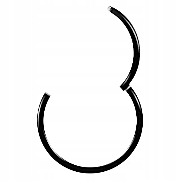 

Czarny kolczyk Kółko Clicker Ring St 316L 0,8/6 mm