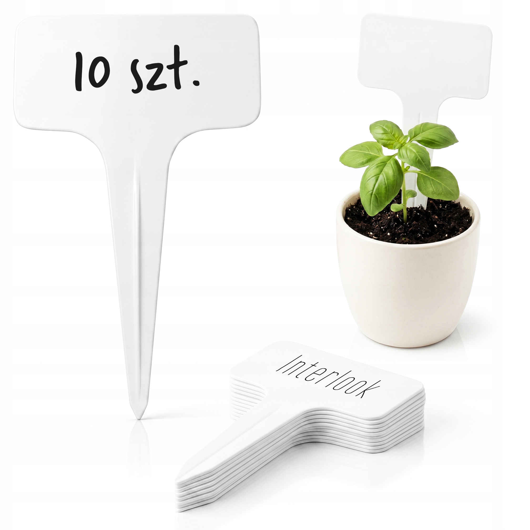 10szt ZNACZNIKI TABLICZKI ETYKIETY DO OPISYWANIA ROŚLIN KWIATÓW SADZONEK