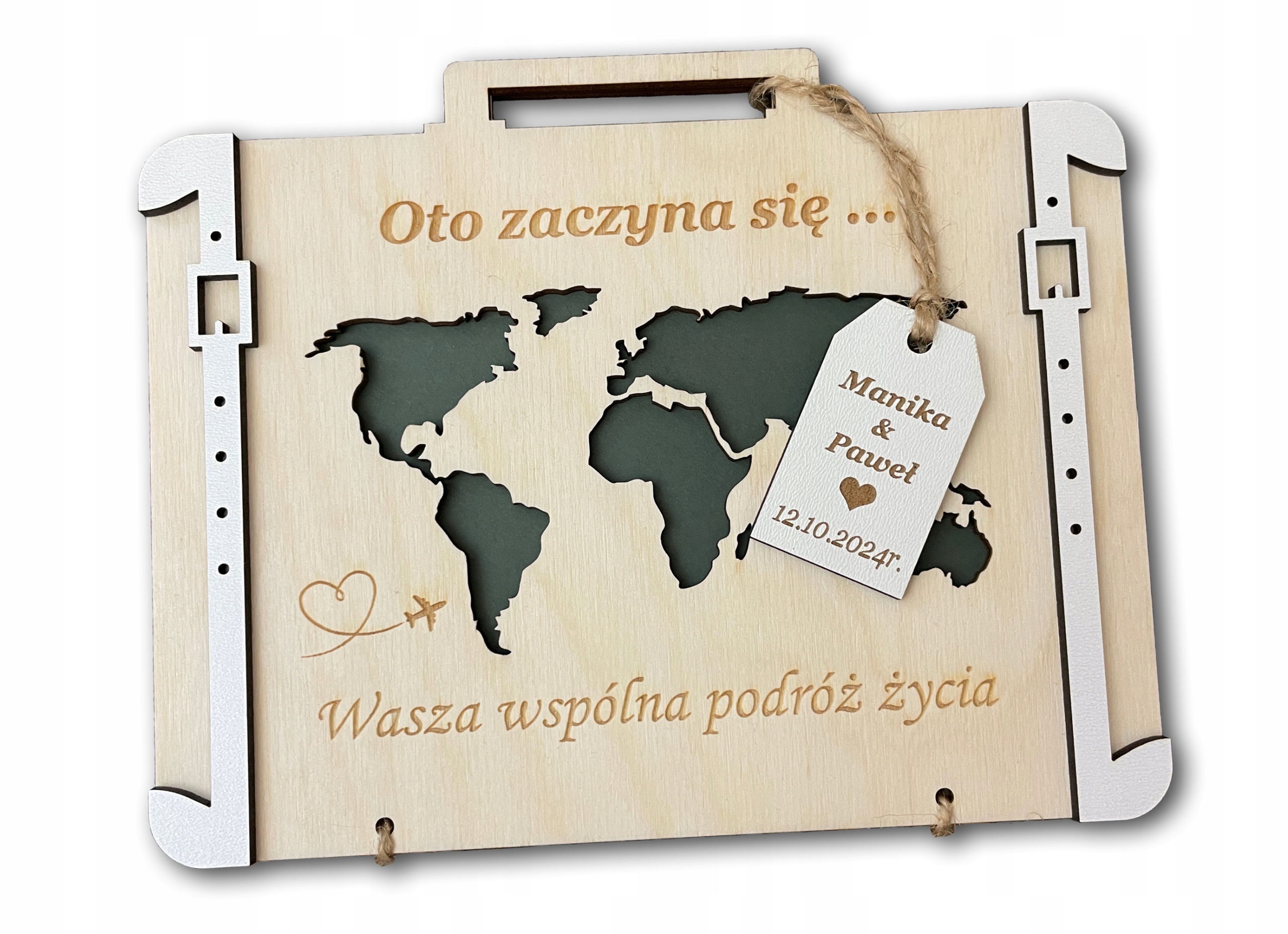 KARTKA Walizka NA PIENIĄDZE Kopertę PREZENT NA ŚLUB WESELE grawer SKL Marka inna