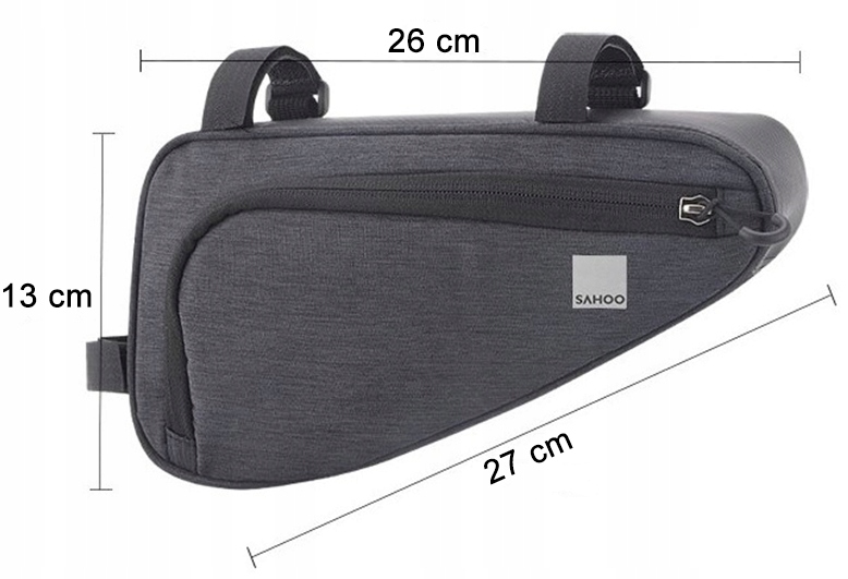 SAKWA ROWEROWA TRÓJKĄTNA TORBA POD RAMĘ NA ROWER 1,5 L PRZEDNIA USZTYWNIONA Model 121469