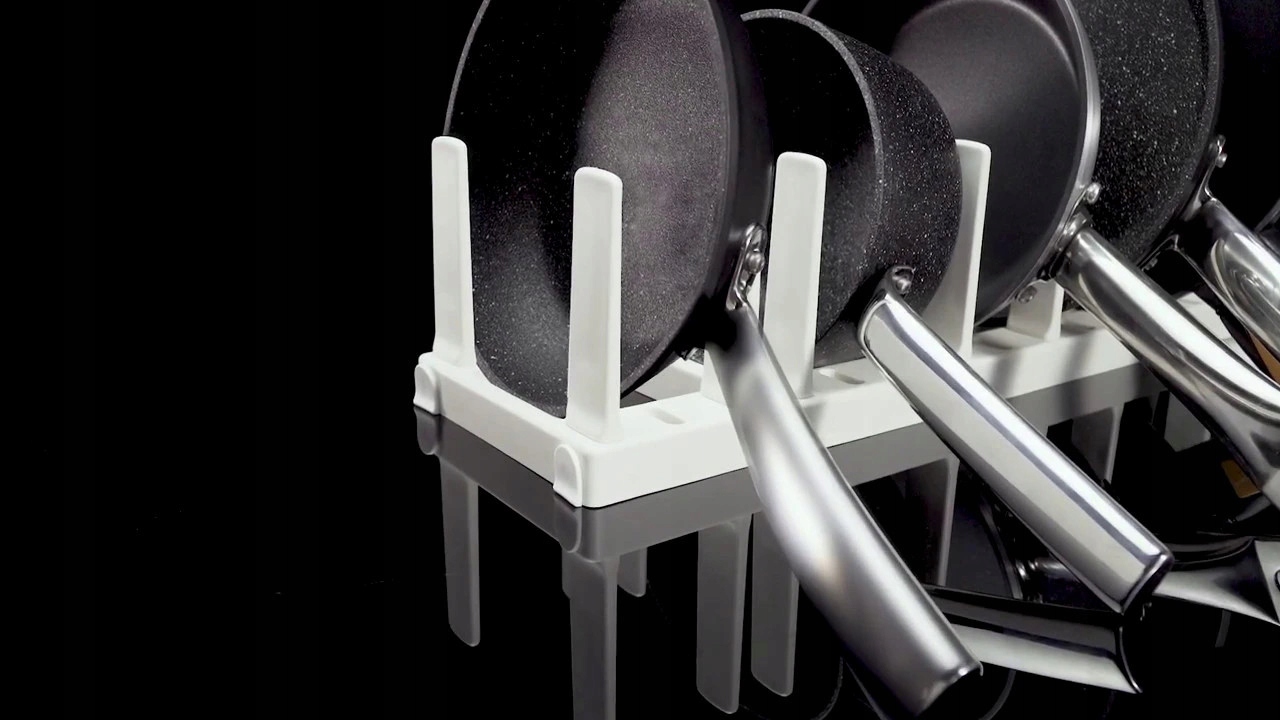 TESCOMA STOJAK ORGANIZER UCHWYT NA PATELNIE PATELNIA Kolor biały