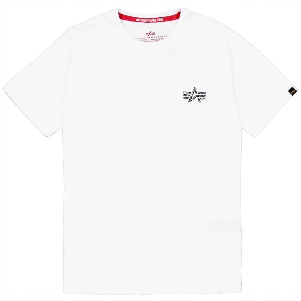 Tričko bavlněné tričko Alpha Industries Signature Back Print White M