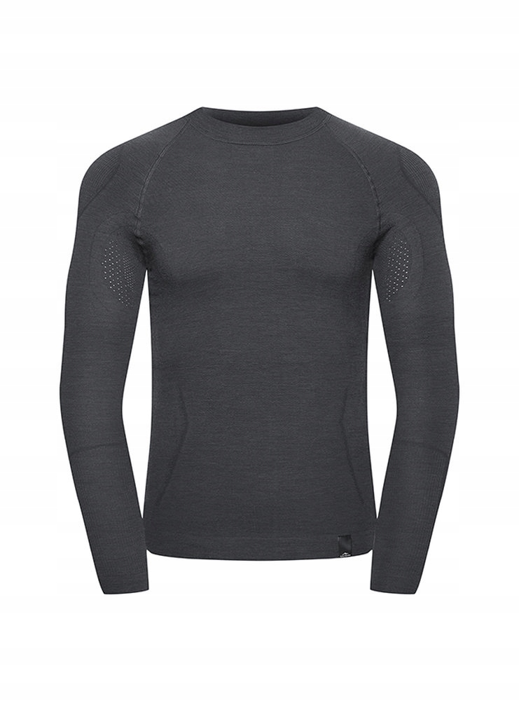 Bluzka termoaktywna męska bezszwowa Fjord Nansen Oxiva Merino grafit XXL
