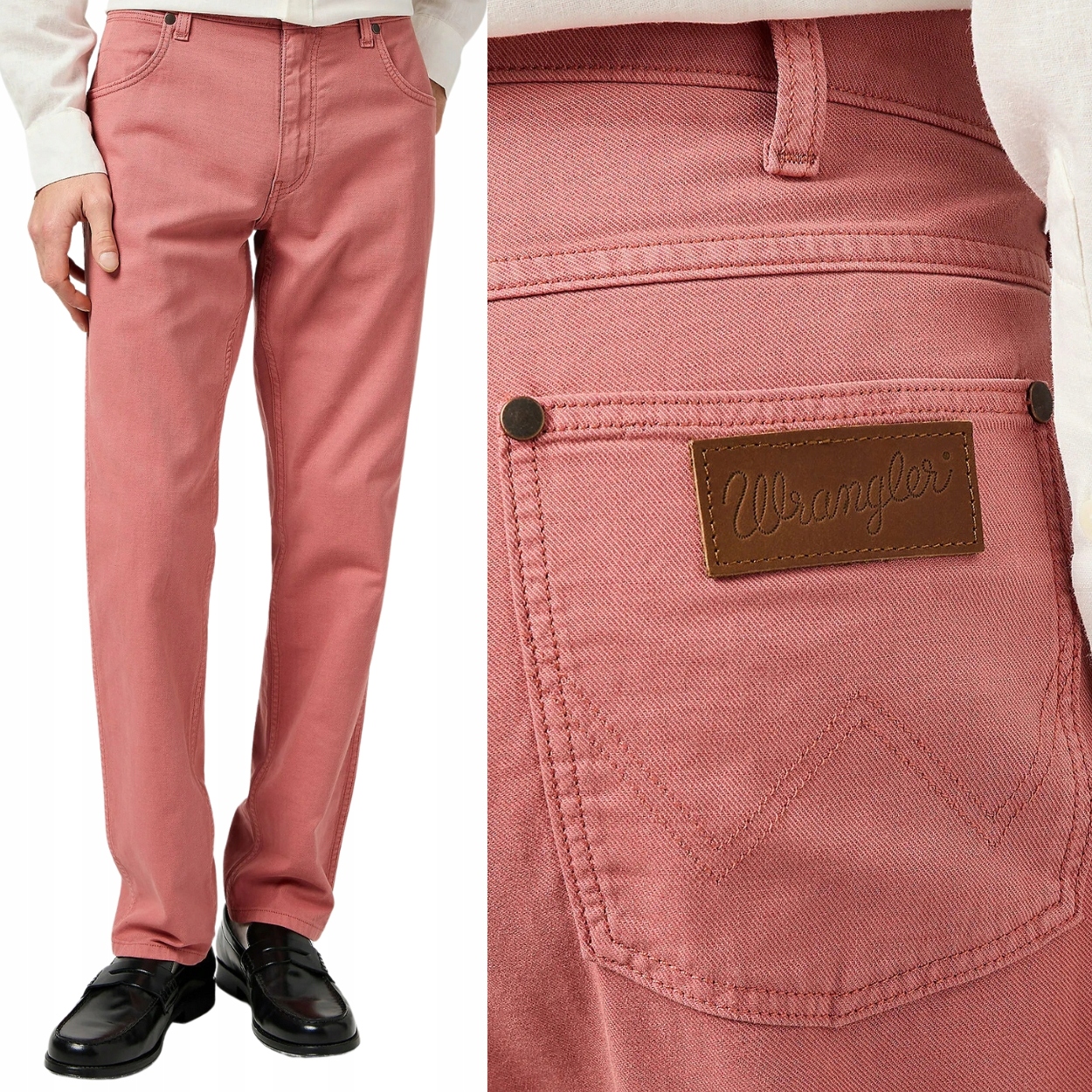 Wrangler Frontier Desert Rose rovné pastelové džíny W32 L32