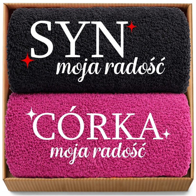Sada Ručníků Haft Box Dárek Pro Děti Pro Syna A Dceru Radost 50X100