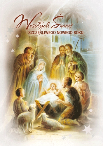 

Kartki świąteczne religijne z życzeniami BRT16