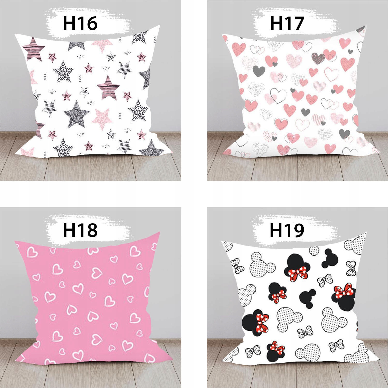 Poszewka na poduszkę 70x80 cm biała szara *100% BAWEŁNA* Sprawdź 60 wzorów! Długość 80 cm