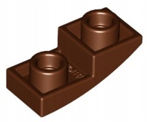 

Lego Skos Odwrócony 1x2 Brązowy (24201/6172922)