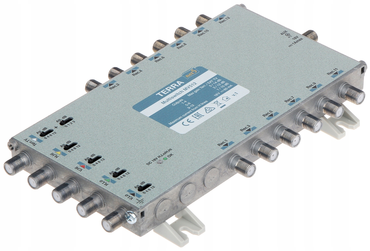 Multipřepínač MV-512 5 Vstupů 12 Výstupů Terra