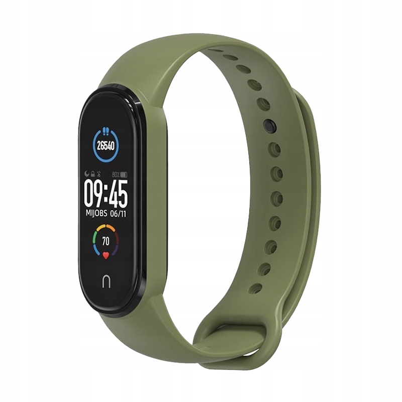 

Opaska gumowa do Mi Smart Band 5/6/7 Military Gree