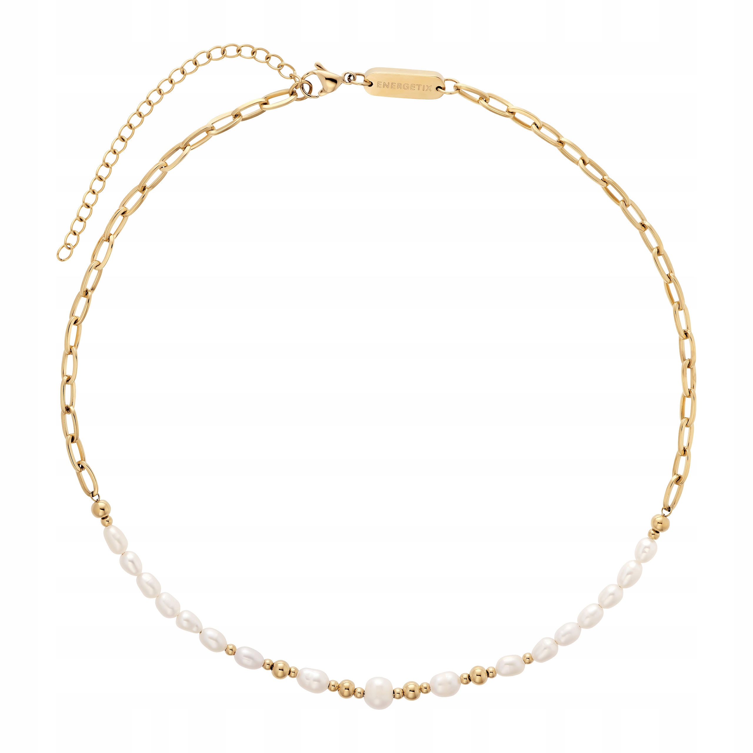 Zlatý magnetický náhrdelník se sladkovodními perlami z oceli pro ženy