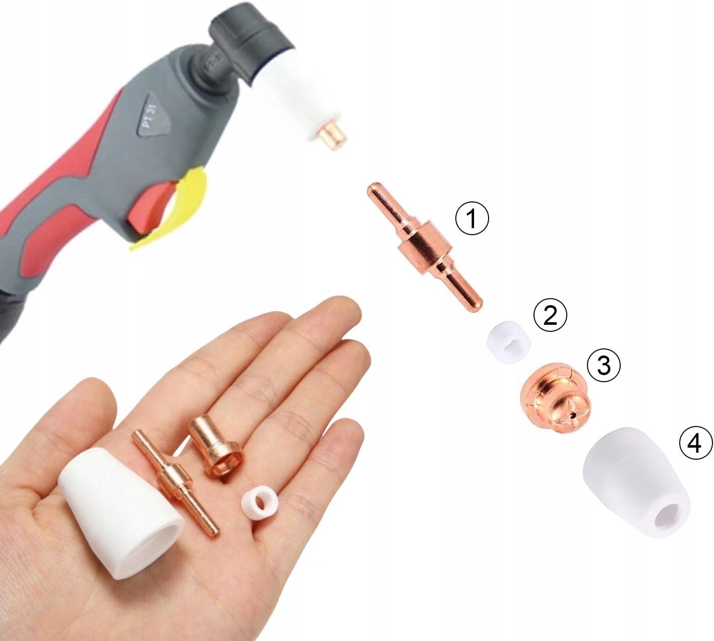 65 SZT ZESTAW DYSZE PRZECINARKA PLAZMOWA CIĘCIE PLAZMA PARKSIDE Marka inna