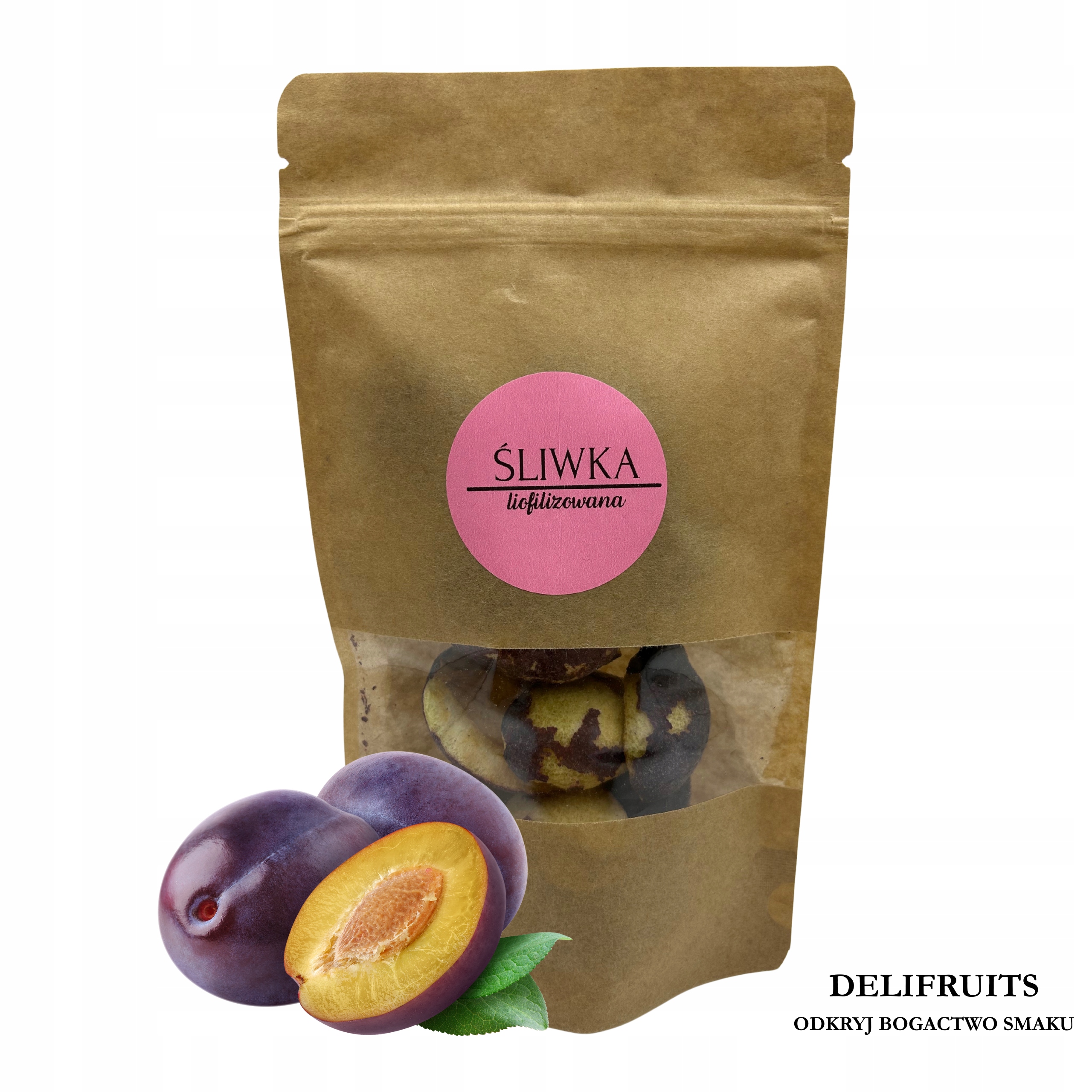 Švestka Delifruits 500 G Lyofilizované Ovoce Křupavé Přírodní