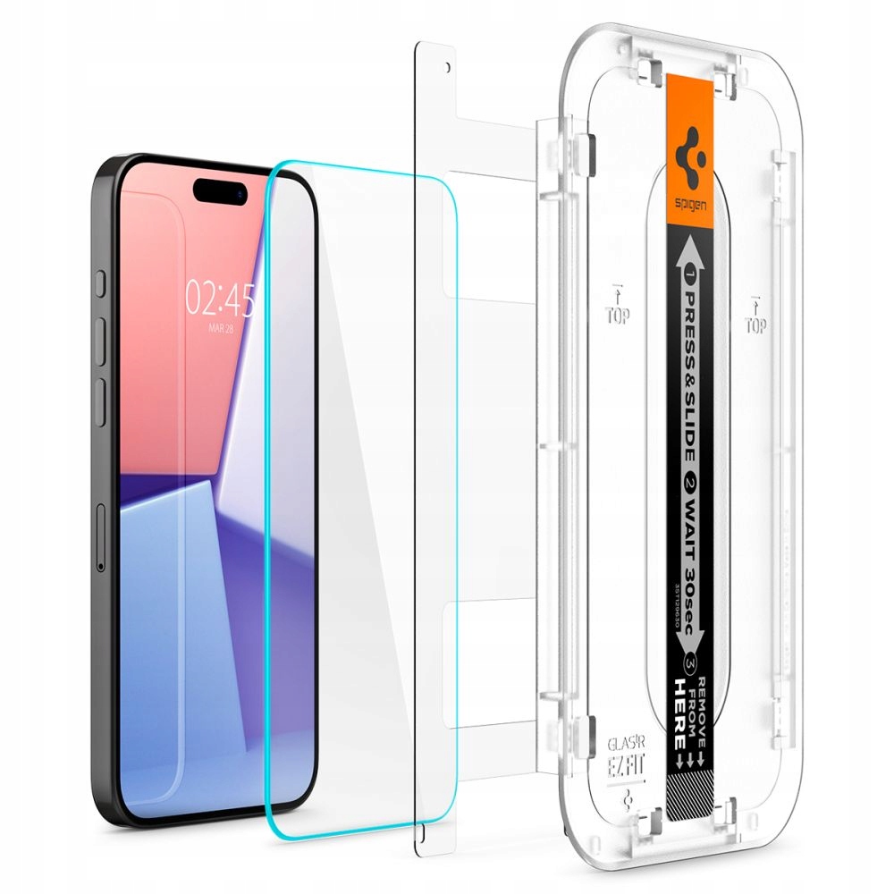 SZKŁO HARTOWANE DO IPHONE 15 PRO SPIGEN GLAS.TR "EZ FIT " Producent Spigen