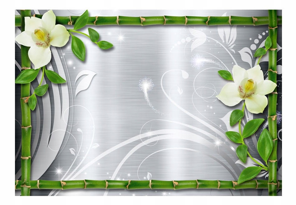 

Fototapeta - Bambus i dwie orchidee - 200X140
