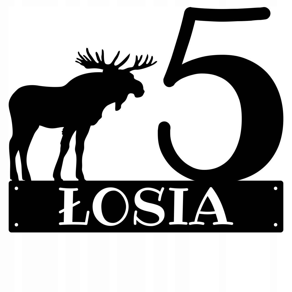 Číslo Na Dom 48 cm Tabuľa Adresa Oceľ 2MM Losos ul. Losia