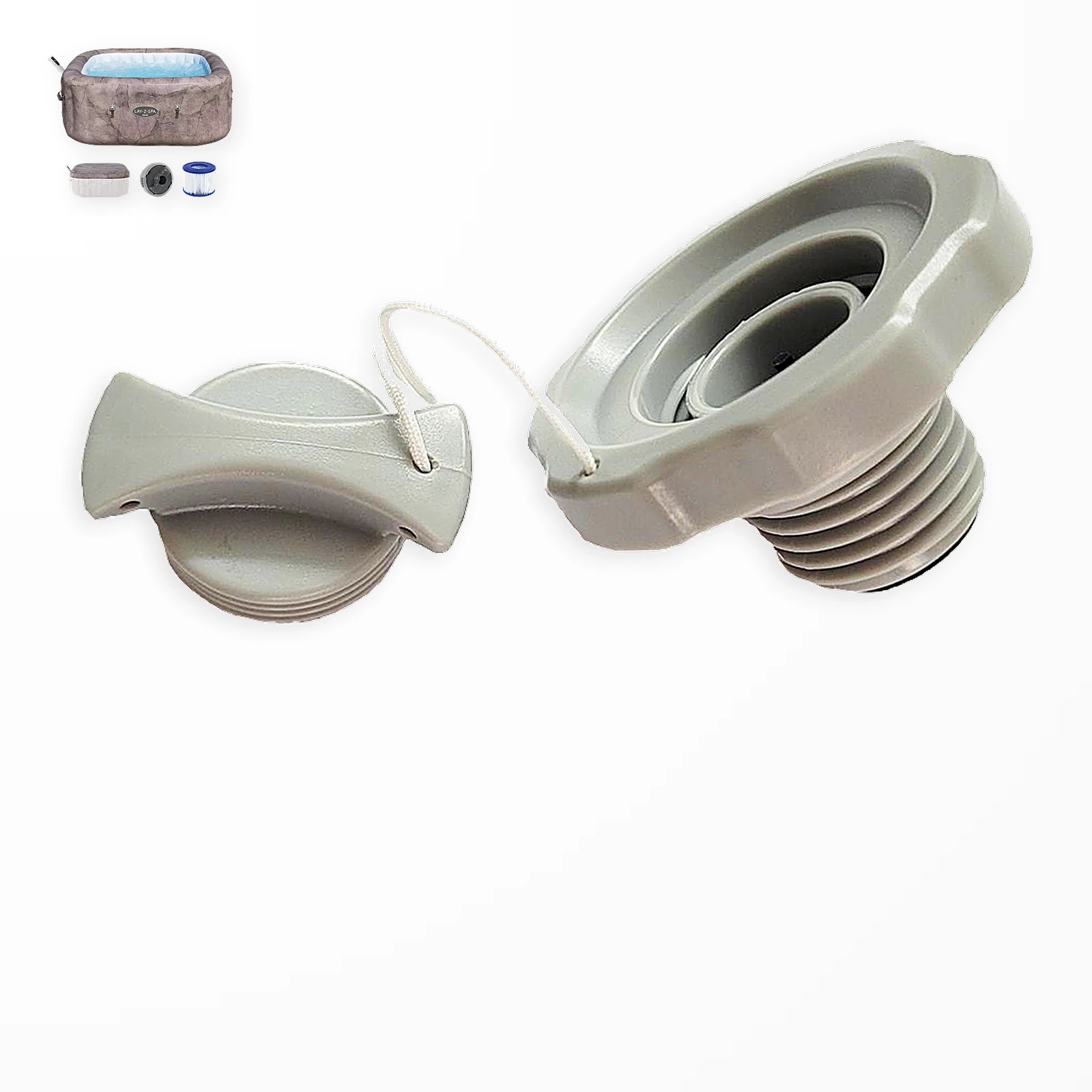 Šroubovací ventil do lázní Lay-z-spa Rome AirJet 6001K Bestway 180x71 cm šedý