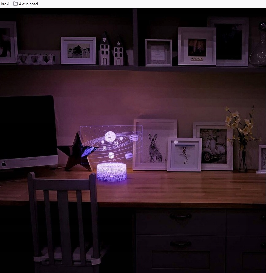 LAMPA 3D LED WSZECHŚWIAT PLANETY LAMPA NOCNA PILOT EAN (GTIN) 5904151506303