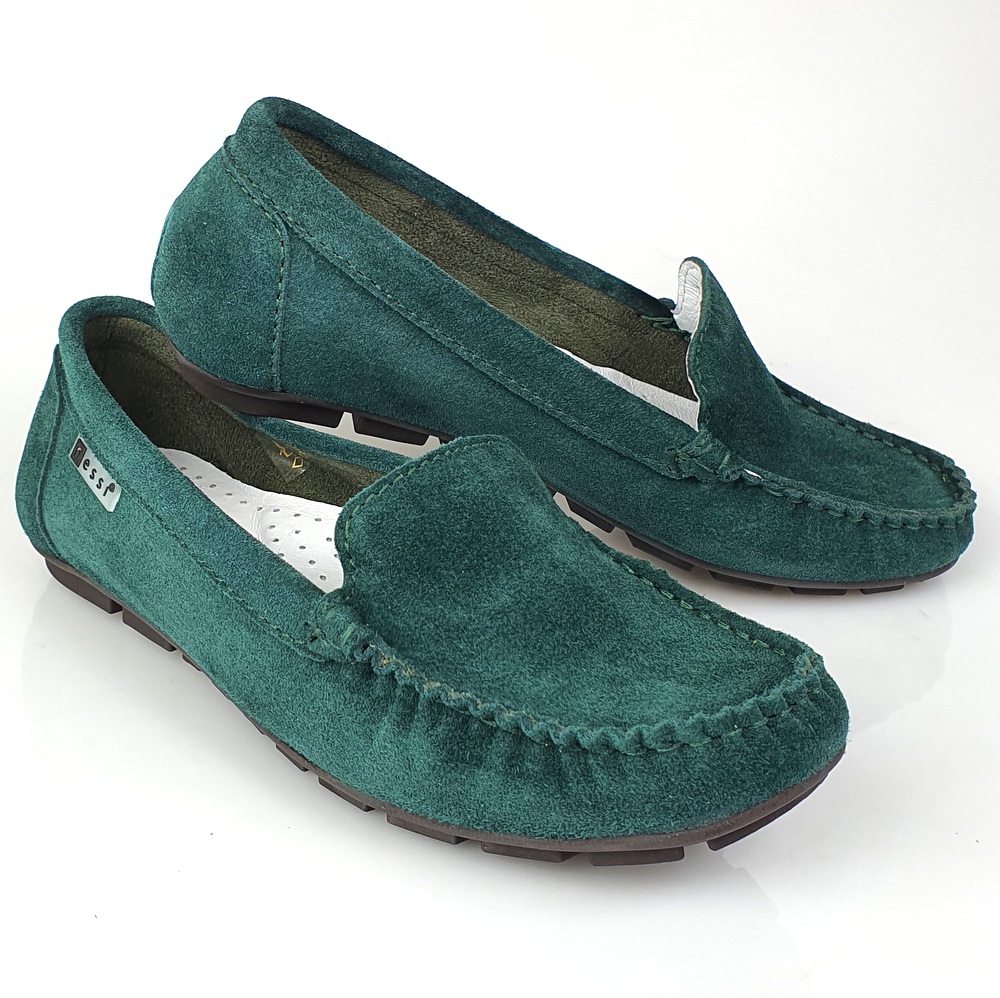 Nessi 17130 mokasyny zielone zamsz r. 41 Rozmiar 41