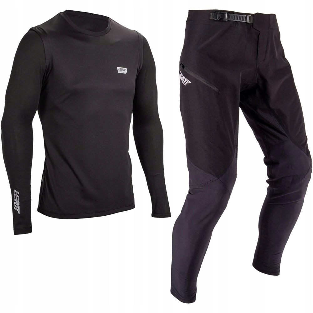 Zestaw koszulki i spodni na rower zjazdowy Mtb Leatt Ride Kit 1.0 czarny M