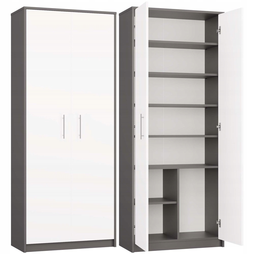 Biblioteczka biurowa Oliv 2D antracyt/biały