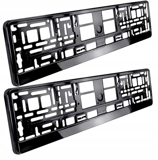 Ramki Ramka pod Tablice Rejestracyjną Czarna Połysk Opel Volvo Audi Bmw 2SZ