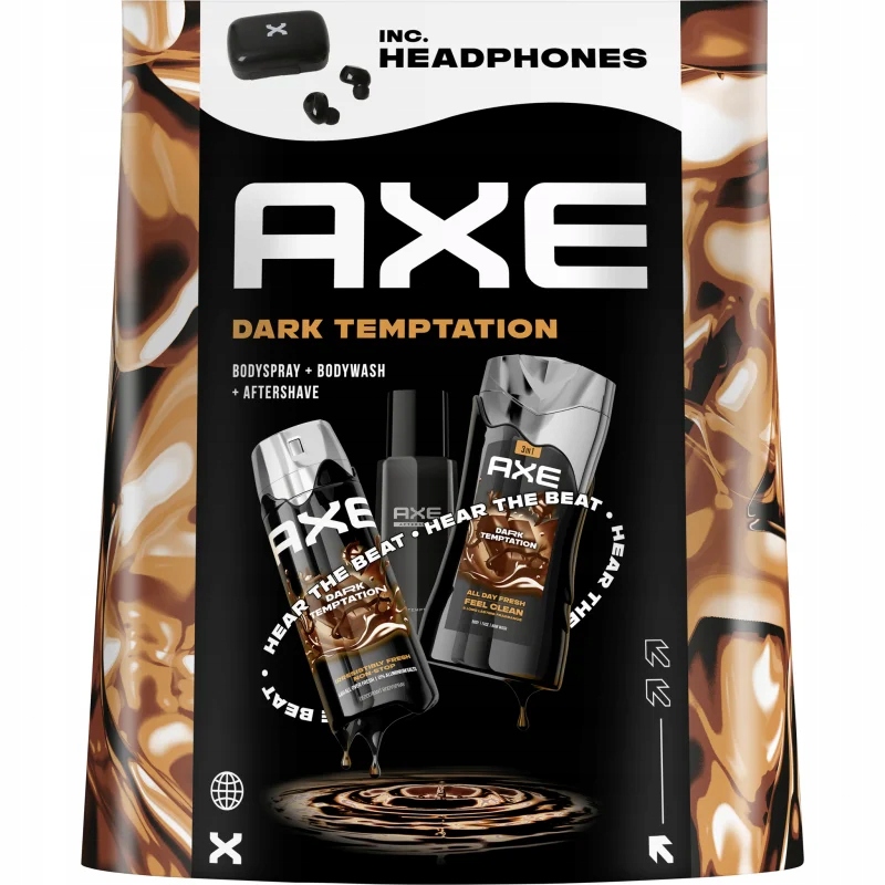 Axe Dark Temptation zestaw kosmetyków słuchawki prezentowy