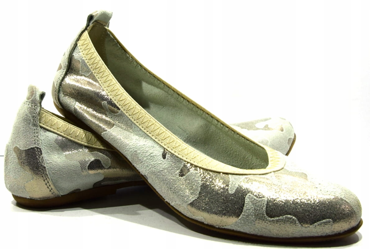 Dámské Módní Pohodlné Baleríny, Zlaté, Velikost 2030 36