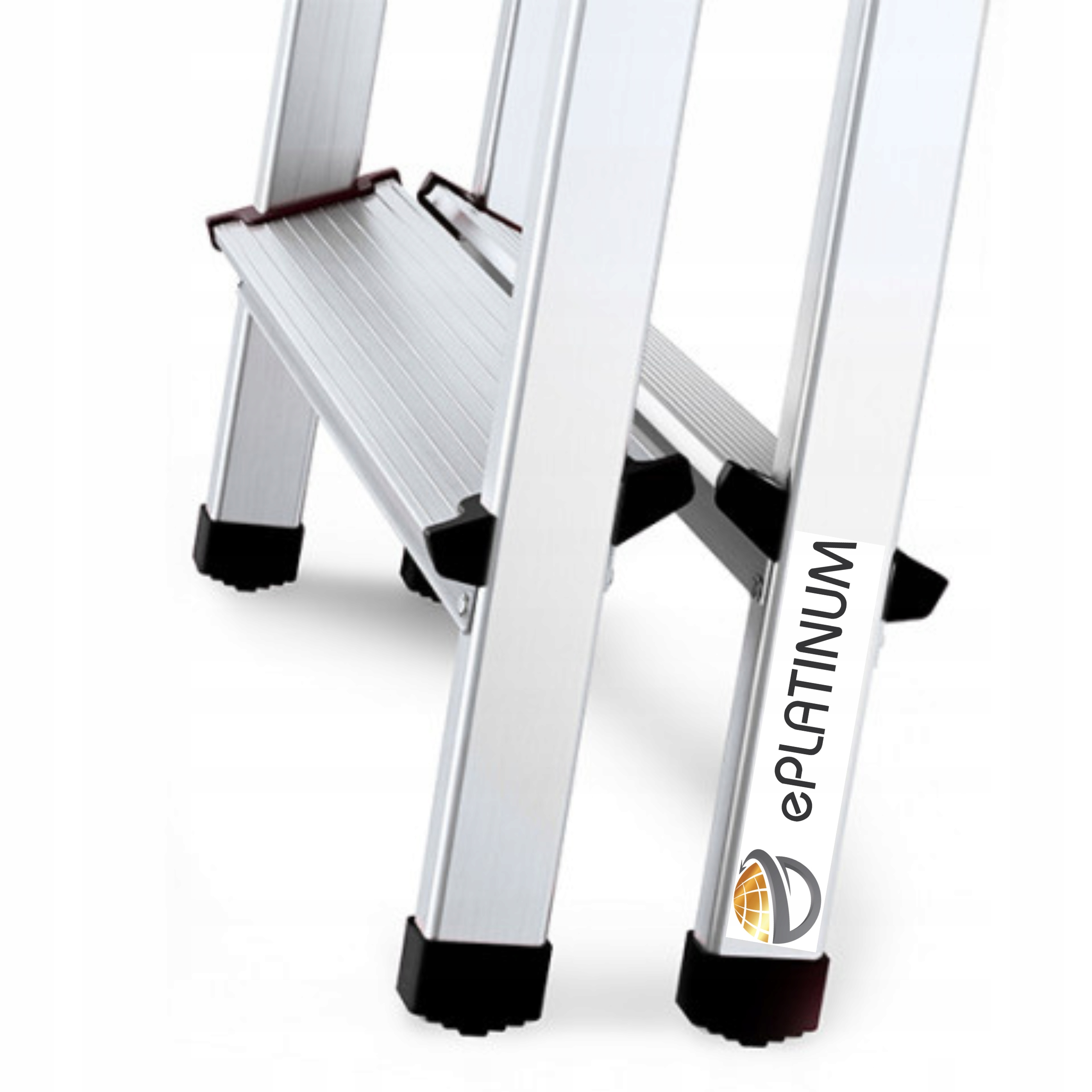 Drabinka dwustronna 3 stopniowa 125KG Schodki ePlatinum Lekka Stabilna Liczba szczebli 3