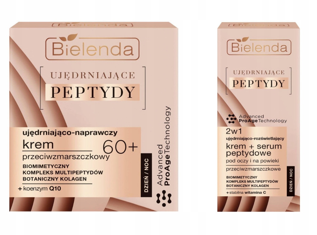 BIELENDA UJĘDR. PEPTYDY ZESTAW 60+ KREM 50ml + p/OCZY 15ml
