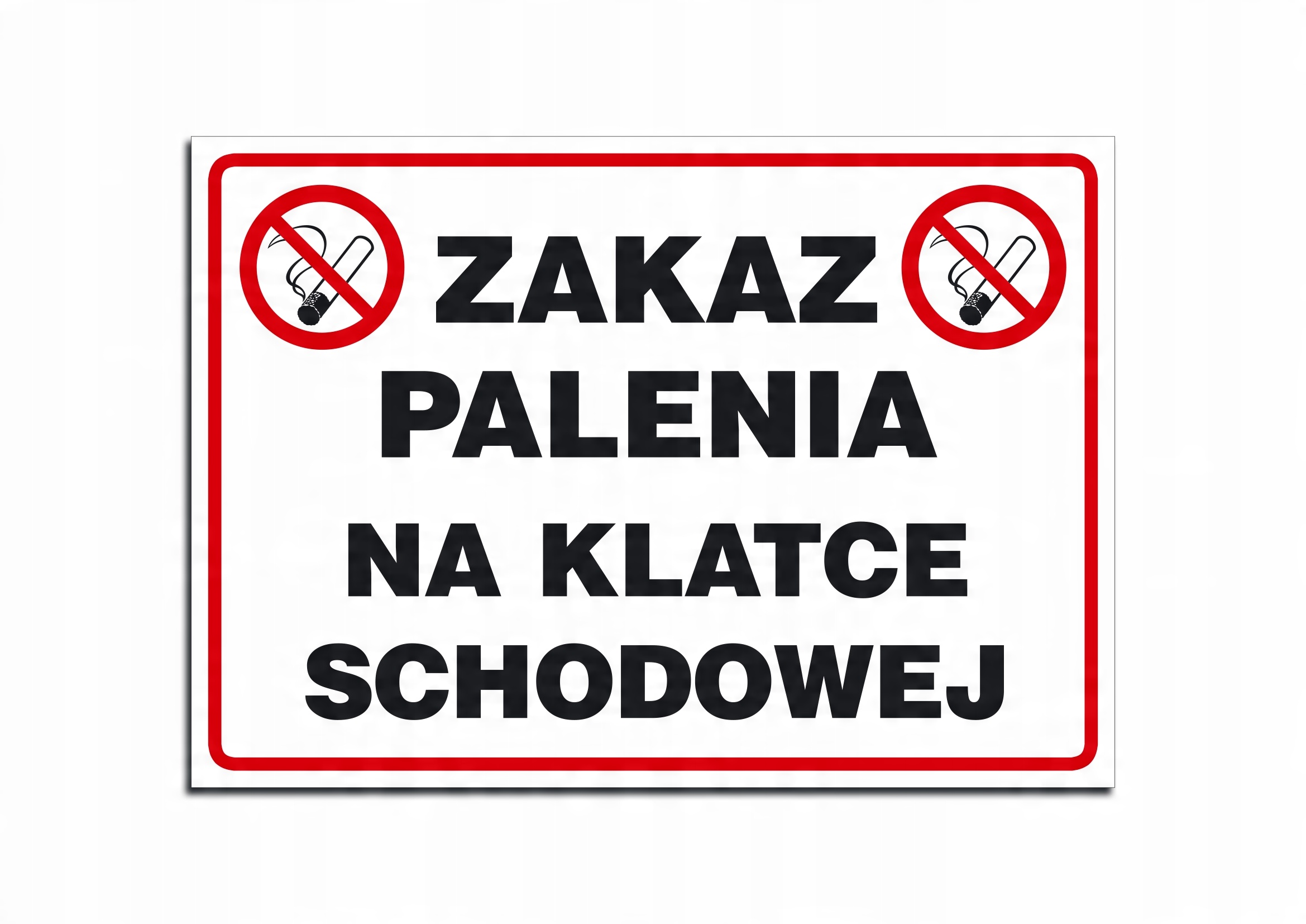 

Naklejka Zakaz Palenia na klatce schodowej Bhp A5
