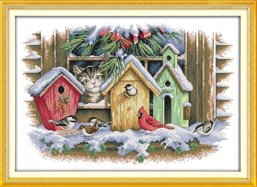 Křížková výšivka počítaná sada (kanva, mulina)