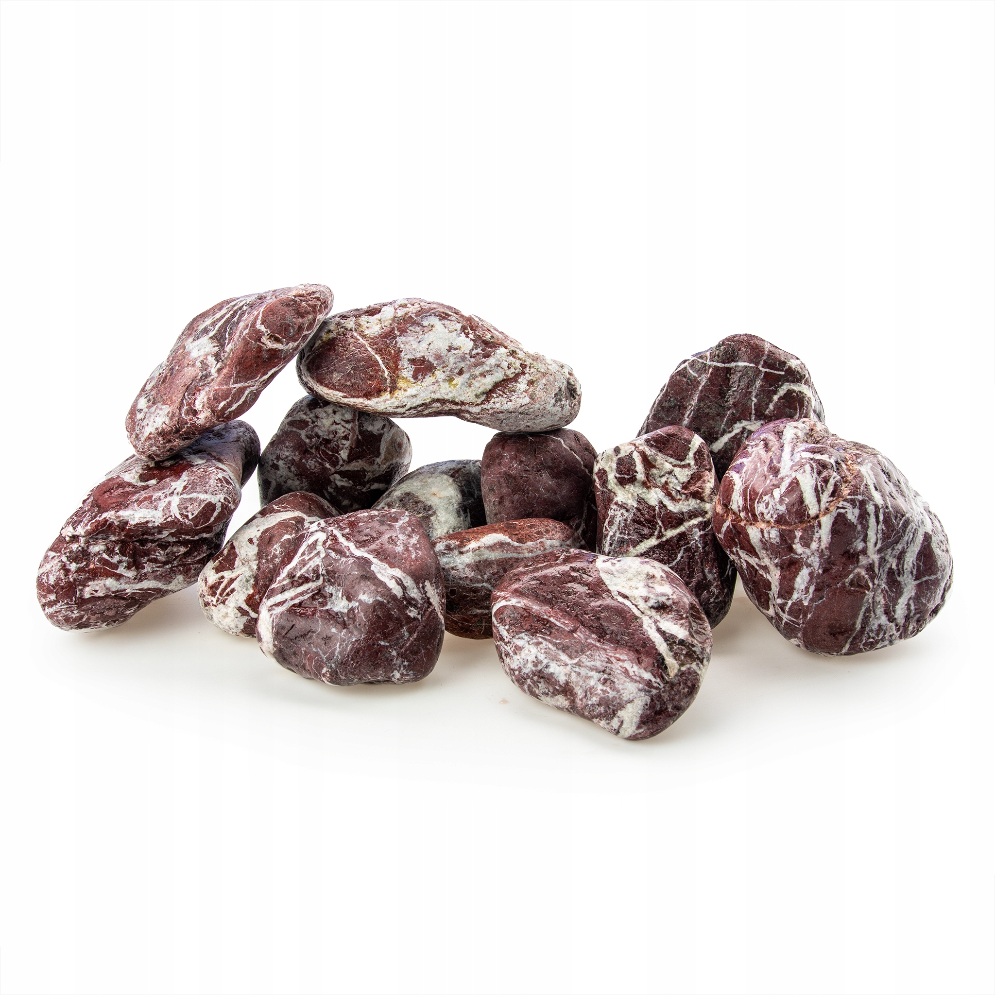 Kámen do akvária Přírodní Oblázek Červený Sada 10 kg