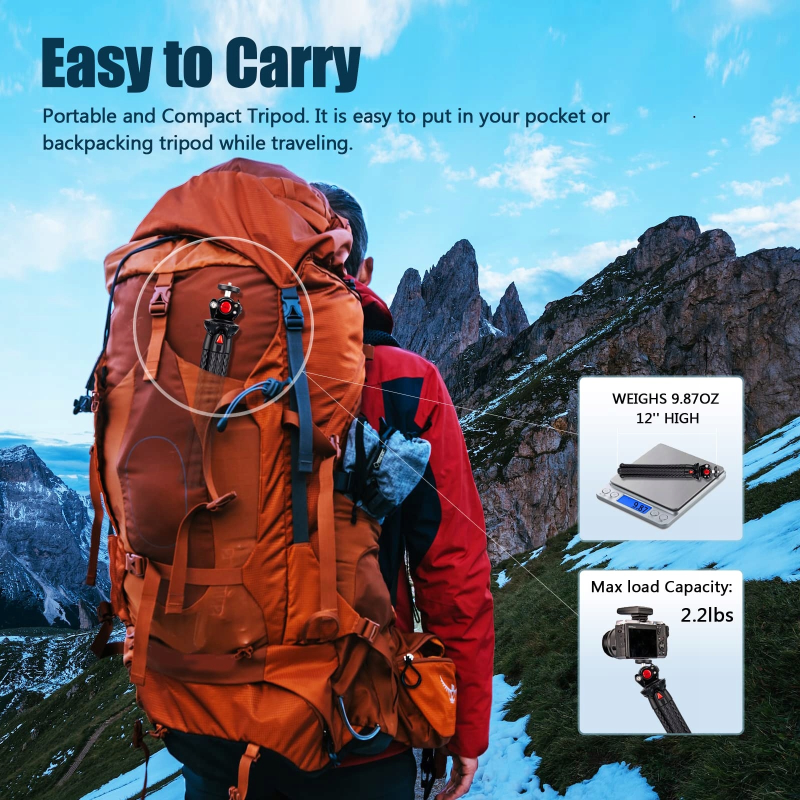 LAMMCOU Elastyczny Statyw Do Smartfona Z Adapterem GoPro I Uchwytami — miniatura 9