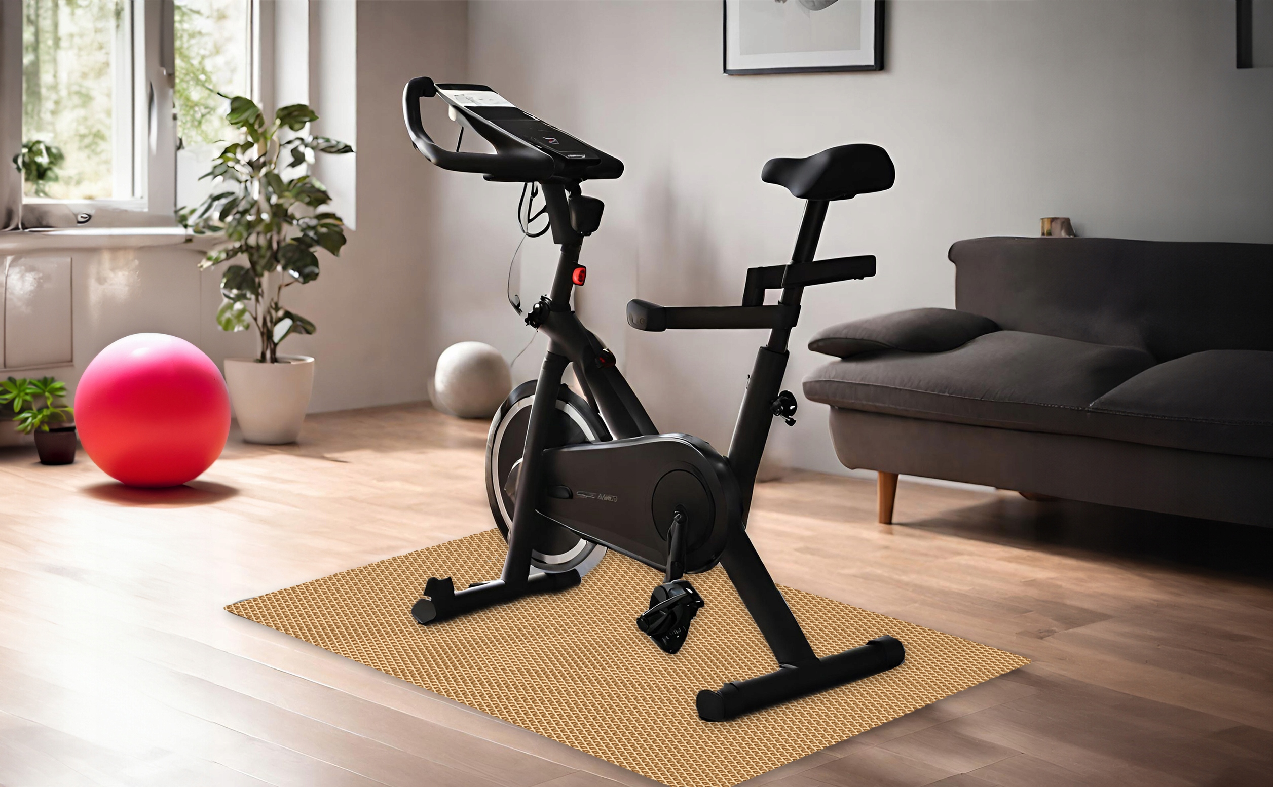 Mata ochronna pod sprzęt FITNESS BIEŻNIE ORBITREK ROWER WIOŚLARZ 100x70 Długość 100 cm